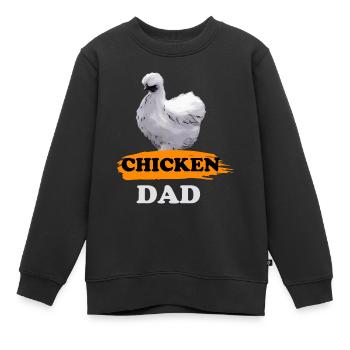 Poulet poulet poule - Sweat Premium enfant bio - noir - Devant - AI Model Kid Female (0cm)