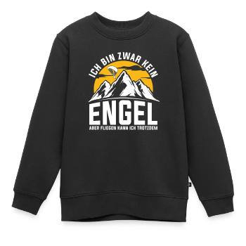 Parapente parapente - Sweat Premium enfant bio - noir - Devant - AI Model Kid Female (0cm)