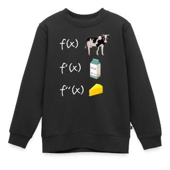 Fonction de dérivation Professeur de mathématiques Dérivation - Sweat Premium enfant bio - noir - Devant - AI Model Kid Female (0cm)