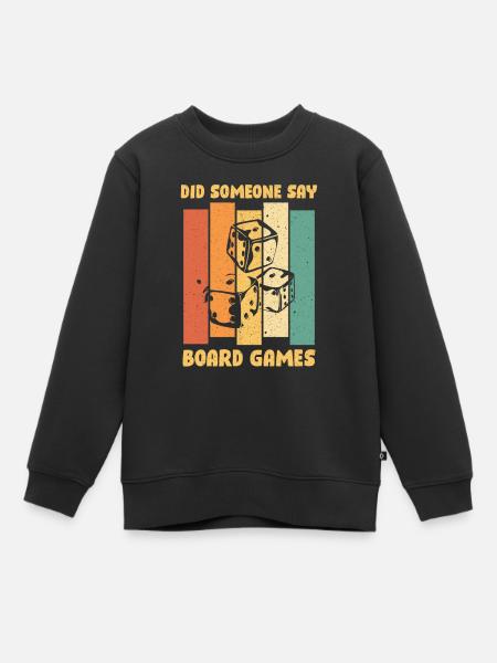 Brettspiel - Kinder Premium Organic Sweatshirt - Schwarz