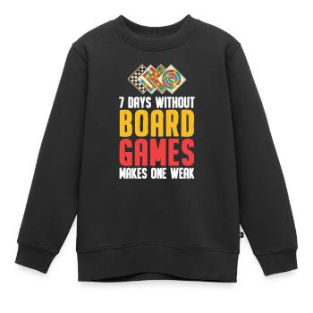 Brettspiel - Kinder Premium Organic Sweatshirt - Schwarz - Vorne - AI Model Kid Female (0cm)