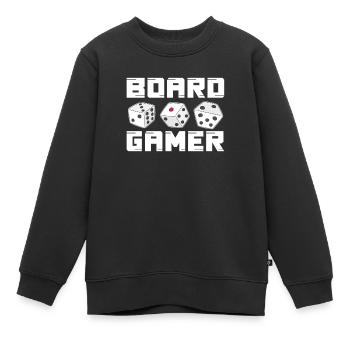 Brettspiel - Kinder Premium Organic Sweatshirt - Schwarz - Vorne - AI Model Kid Female (0cm)