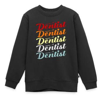 Zahnarzt - Kinder Premium Organic Sweatshirt - Schwarz - Vorne - AI Model Kid Female (0cm)