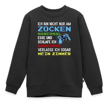 Gamer Zocken Gaming Zocker Videospiel Zocken - Kinder Premium Organic Sweatshirt - Schwarz - Vorne - AI Model Kid Female (0cm)