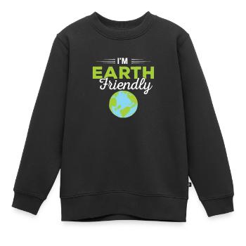Ich bin umweltfreundliche Umwelt Erneuerbare Energien - Kinder Premium Organic Sweatshirt - Schwarz - Vorne - AI Model Kid Female (0cm)