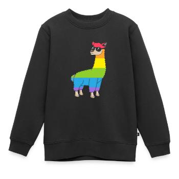 LGBT - Sweat Premium enfant bio - noir - Devant - AI Model Kid Female (0cm)