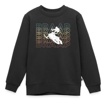 BRAAAAP Schneemobil Motorschlitte Shirt - Kinder Premium Organic Sweatshirt - Schwarz - Vorne - AI Model Kid Female (0cm)