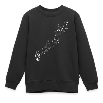 Musik Symbol - Kinder Premium Organic Sweatshirt - Schwarz - Vorne - AI Model Kid Female (0cm)