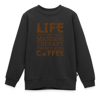 Massages Coffee Massage Therapist Therapy gift - Sweat Premium enfant bio - noir - Devant - AI Model Kid Female (0cm)