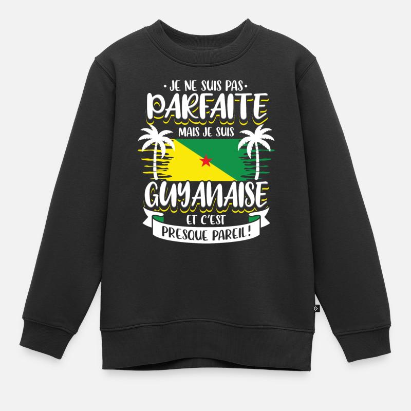 Guyanaise Guyane Humour - Sweat Premium enfant bio - noir