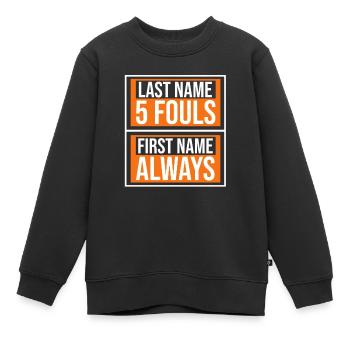 Basketteur - Sweat Premium enfant bio - noir - Devant - AI Model Kid Female (0cm)