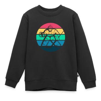 Eishockey - Kinder Premium Organic Sweatshirt - Schwarz - Vorne - AI Model Kid Female (0cm)