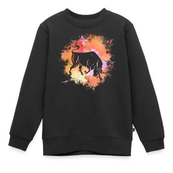 Bélier Signe astrologique Horoscope Astrologie - Sweat Premium enfant bio - noir - Devant - AI Model Kid Female (0cm)