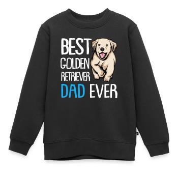 Golden-Retriever | Golden Retriever - Kinder Premium Organic Sweatshirt - Schwarz - Vorne - AI Model Kid Female (0cm)