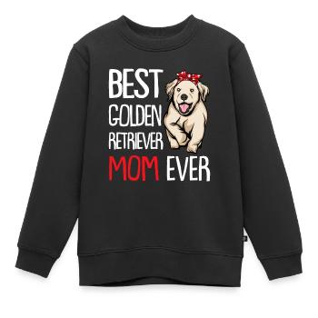 Golden-Retriever | Golden Retriever - Kinder Premium Organic Sweatshirt - Schwarz - Vorne - AI Model Kid Female (0cm)