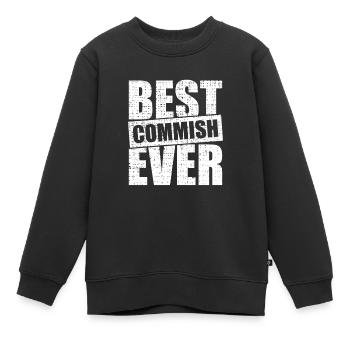 Best Commish Ever Fußballspieler Fantasy Football - Kinder Premium Organic Sweatshirt - Schwarz - Vorne - AI Model Kid Female (0cm)