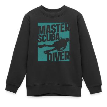 Diving Master Scuba Diver Down - Sweat Premium enfant bio - noir - Devant - AI Model Kid Female (0cm)
