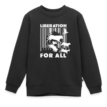 Libération pour le bien-être des animaux Droits des animaux - Sweat Premium enfant bio - noir - Devant - AI Model Kid Female (0cm)