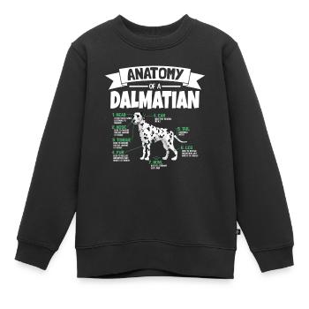 Anatomie von einem Dalmatiner - Kinder Premium Organic Sweatshirt - Schwarz - Vorne - AI Model Kid Female (0cm)