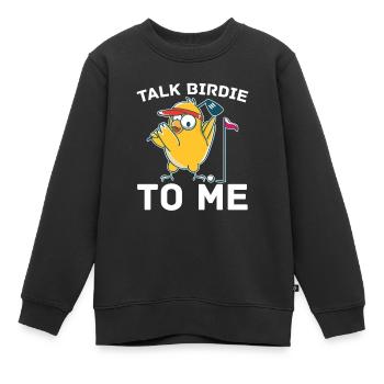 Golfeur Golf golf golf golf - Sweat Premium enfant bio - noir - Devant - AI Model Kid Female (0cm)