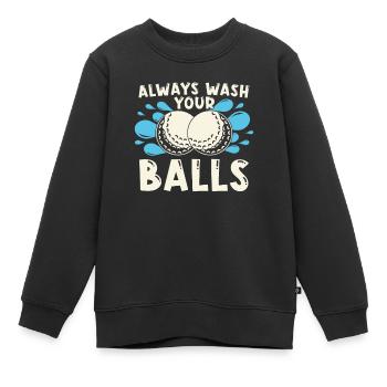 Golfeur Golf golf golf golf - Sweat Premium enfant bio - noir - Devant - AI Model Kid Female (0cm)