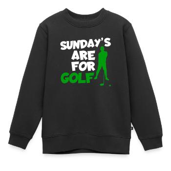 Golfeur Golf golf golf golf - Sweat Premium enfant bio - noir - Devant - AI Model Kid Female (0cm)
