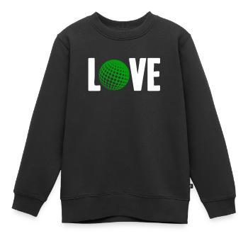 Golfeur Golf golf golf golf - Sweat Premium enfant bio - noir - Devant - AI Model Kid Female (0cm)