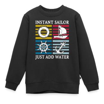 Sailing Sailboat Instant Sailor - Kinder Premium Organic Sweatshirt - Schwarz - Vorne - AI Model Kid Female (0cm)
