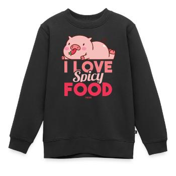 süßes Schwein Bauernhof Schinken - Kinder Premium Organic Sweatshirt - Schwarz - Vorne - AI Model Kid Female (0cm)