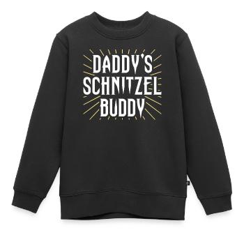 Daddys Schnitzel Buddy - Kinder Premium Organic Sweatshirt - Schwarz - Vorne - AI Model Kid Female (0cm)