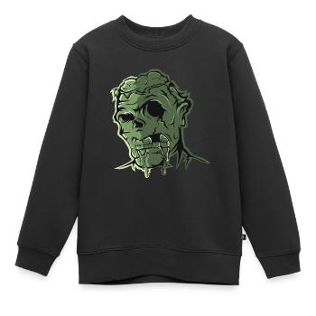 Zombie - Sweat Premium enfant bio - noir - Devant - AI Model Kid Female (0cm)
