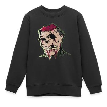 Zombie - Sweat Premium enfant bio - noir - Devant - AI Model Kid Female (0cm)