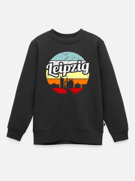 Leipzig - Kinder Premium Organic Sweatshirt - Schwarz