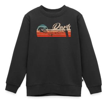 Fléchettes Fléchettes Bullseye Fléchettes - Sweat Premium enfant bio - noir - Devant - AI Model Kid Female (0cm)