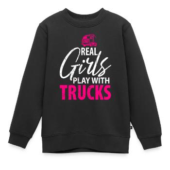 Conducteurs routiers chauffeurs routiers conducteurs professionnels - Sweat Premium enfant bio - noir - Devant - AI Model Kid Female (0cm)