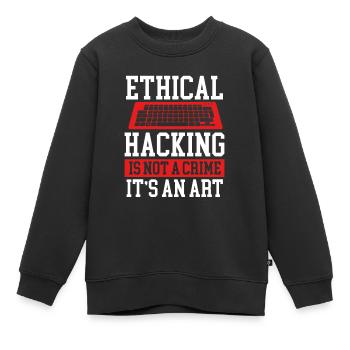 Ethical Hacking is not a Crime Online Cyber - Sweat Premium enfant bio - noir - Devant - AI Model Kid Female (0cm)