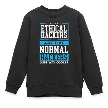 Ethical Hacking Programmer Online Cybersecurity - Sweat Premium enfant bio - noir - Devant - AI Model Kid Female (0cm)