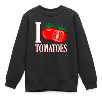 Tomato - Kids Premium Organic Sweatshirt - black - Front - AI Model Kid Female (0cm)
