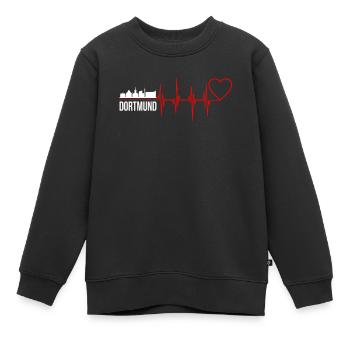 Dortmund - Kinder Premium Organic Sweatshirt - Schwarz - Vorne - AI Model Kid Female (0cm)