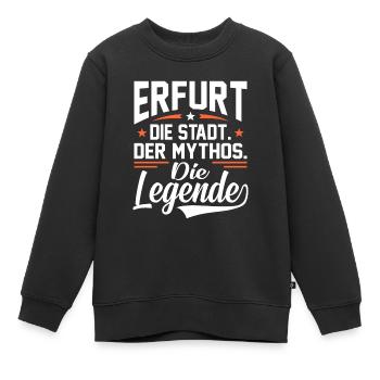 Erfurt - Kinder Premium Organic Sweatshirt - Schwarz - Vorne - AI Model Kid Female (0cm)