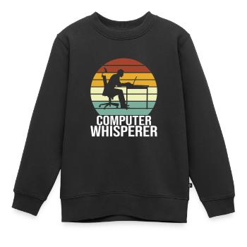 Programmeur informaticien informatique - Sweat Premium enfant bio - noir - Devant - AI Model Kid Female (0cm)