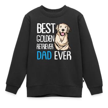 Golden-Retriever | Golden Retriever - Kinder Premium Organic Sweatshirt - Schwarz - Vorne - AI Model Kid Female (0cm)