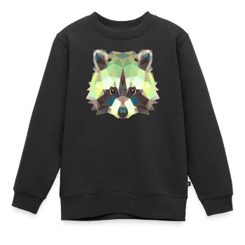 Waschbär - Kinder Premium Organic Sweatshirt - Schwarz - Vorne - AI Model Kid Female (0cm)