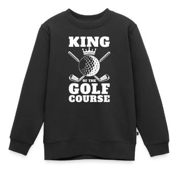 Golfeur Golf golf golf golf - Sweat Premium enfant bio - noir - Devant - AI Model Kid Female (0cm)