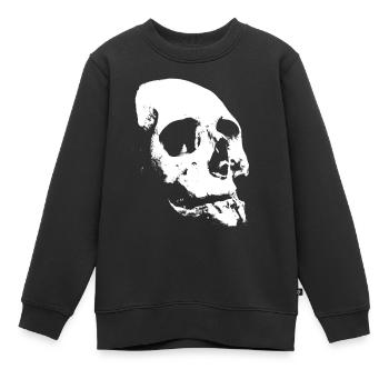 Skull crâne crâne Halloween Gothic cadeau - Sweat Premium enfant bio - noir - Devant - AI Model Kid Female (0cm)