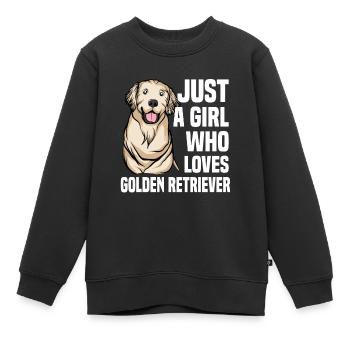 Golden-Retriever | Golden Retriever - Kinder Premium Organic Sweatshirt - Schwarz - Vorne - AI Model Kid Female (0cm)