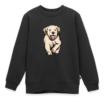 Golden-Retriever | Golden Retriever - Kinder Premium Organic Sweatshirt - Schwarz - Vorne - AI Model Kid Female (0cm)