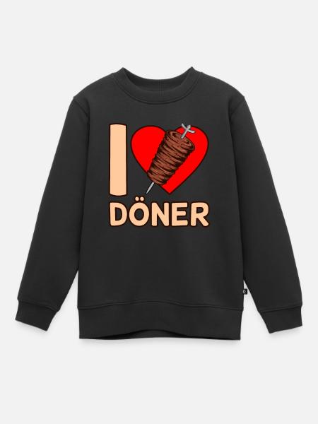 Döner - Kinder Premium Organic Sweatshirt - Schwarz