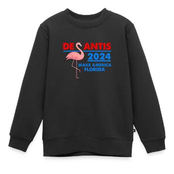 DeSantis 2024 Make America Florida Flamingo - Sweat Premium enfant bio - noir - Devant - AI Model Kid Female (0cm)
