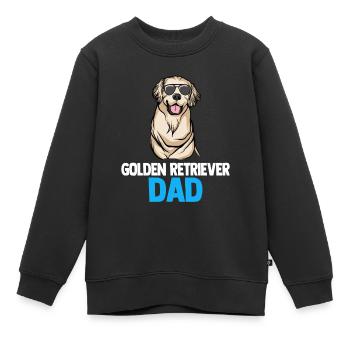 Golden-Retriever | Golden Retriever - Kinder Premium Organic Sweatshirt - Schwarz - Vorne - AI Model Kid Female (0cm)